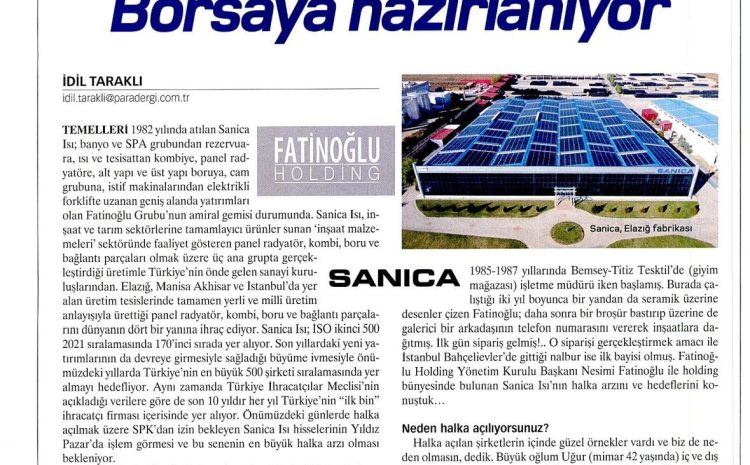  Para Söyleşi – Sanica Isı Borsaya Hazırlanıyor